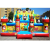 Giant Slide Cartoons Inflatable Playground 6x15x6m